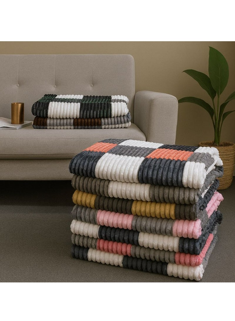 ستار لايف بطانية خفيفة الوزن 250 جرام لكل متر مربع بطانية مريحة متعددة الألوان 160*220 سم بطانية فائقة النعومة مفيدة لجميع المواسم للسرير والأريكة - Image 3