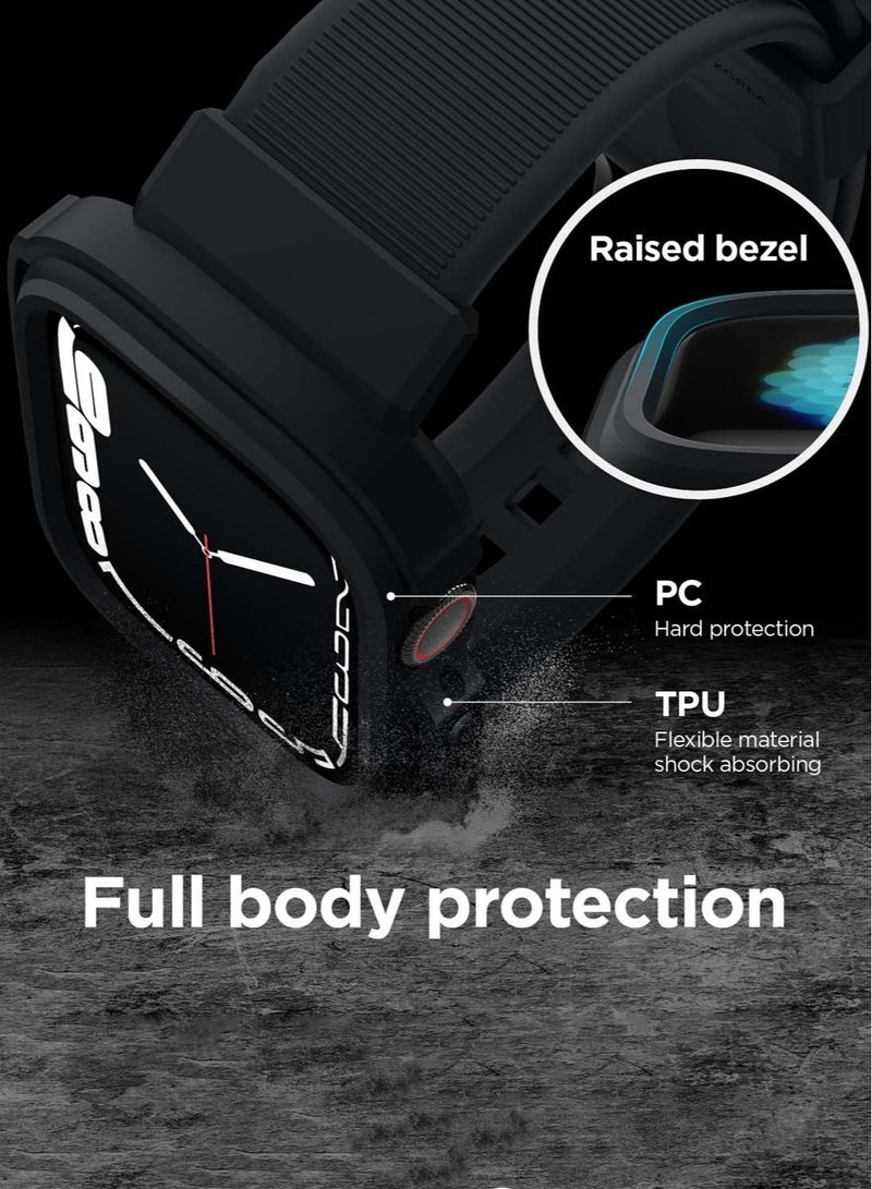 Elago Armor for Apple Watch Series 8/7 (45mm) and Series 6/SE/5/4 (44mm) Case Cover with Band - Black - Image 3