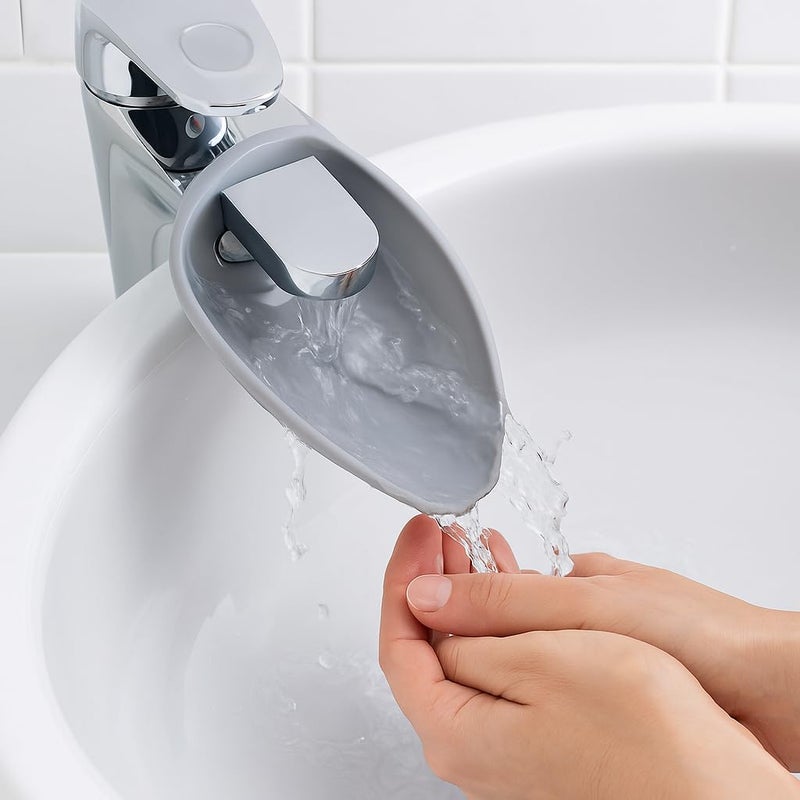 KIDWILL Faucet Extender, Hand-Washing Solution for Children, Teach Your Kids Good Habits, Silicone Kitchen Sink Tap Extension, Water Saver Faucet Extension, Aerator for Kitchen Tap, 5.7x3.9inch - Image 1