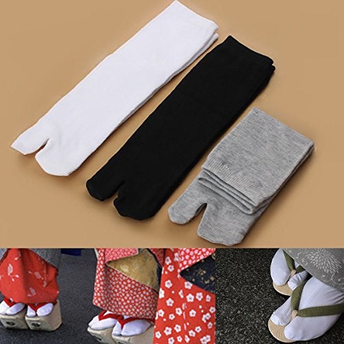 traderplus 3 Pairs V-Shape Splited Toe Tabi Socks，Flip Flop Tabi Socks - Image 5