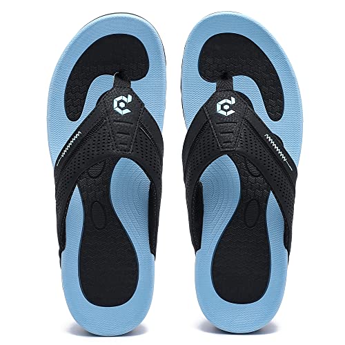 Pulltop Flip Flops for Men, Mens Thong Sandals Waterproof Shower Sandals Summer Outdoor Slippers Non Slip Beach Sandals for Men - Image 4