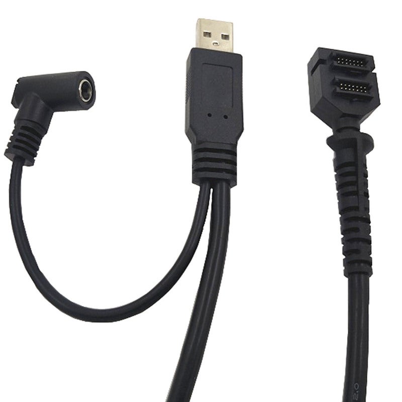 كابل USB لجهاز Verifone VX805 VX820 ثنائي 14 سنًا IDC DC5521 أنثى مزود الطاقة إلى USB 2.0 AM 480 ميجابت/ثانية كابل تمديد مسح ضوئي PVC - Image 3