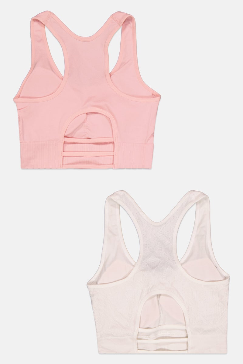Comfort by Real Women 2 Pieces Brand Logo Lightly Padded Bra, Off White - Image 2