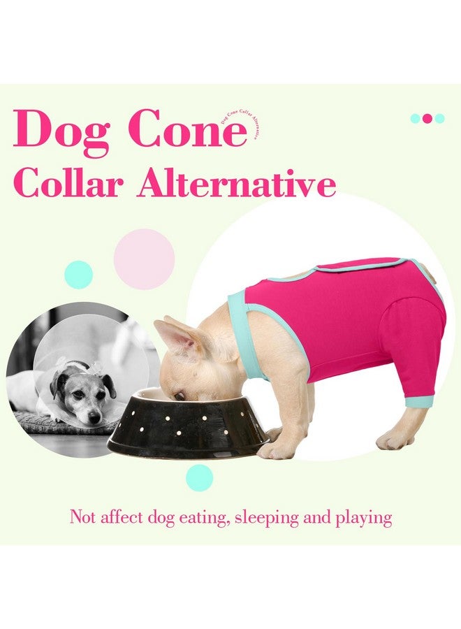 ROZKITCH Dog Surgery Recovery Sleeve Rear Legs, Male Female Pet Prevent Licking Wound Elbow Brace Protector, Dog Recovery Suit Cone Collar Alternative Pants Shirt for Wound Heal Wrap Rosered L - Image 3