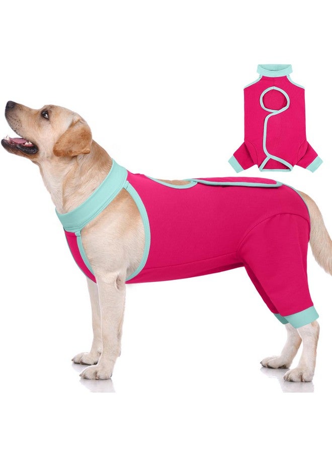 ROZKITCH Dog Surgery Recovery Sleeve Rear Legs, Male Female Pet Prevent Licking Wound Elbow Brace Protector, Dog Recovery Suit Cone Collar Alternative Pants Shirt for Wound Heal Wrap Rosered L - Image 1