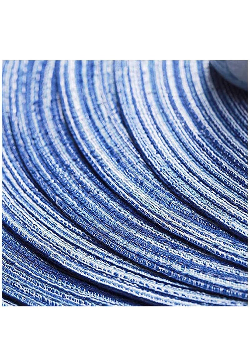 Y&D Round Braided Placemats Set of 4, Woven Heat Resistant Washable Kitchen Table Mats with 4 Coasters for Dining Home Wedding Outdoor Party - Image 4