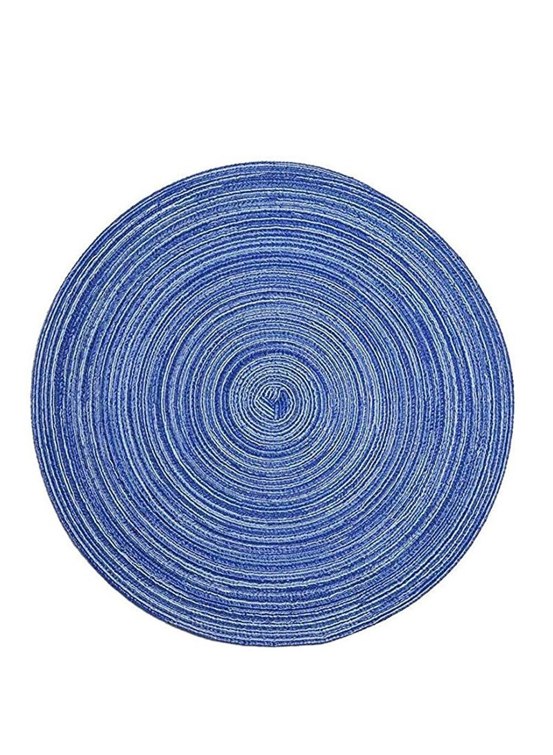 Y&D Round Braided Placemats Set of 4, Woven Heat Resistant Washable Kitchen Table Mats with 4 Coasters for Dining Home Wedding Outdoor Party - Image 3