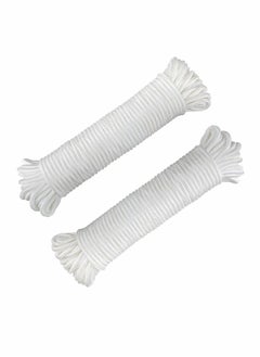 Y&D Nylon Poly Rope Flag Pole Polypropylene Clothes Line Camping Utility Good for Tie Pull Swing Climb Knot (10 M Length, 10 mm Width, 2Pcs White)  - Image 1