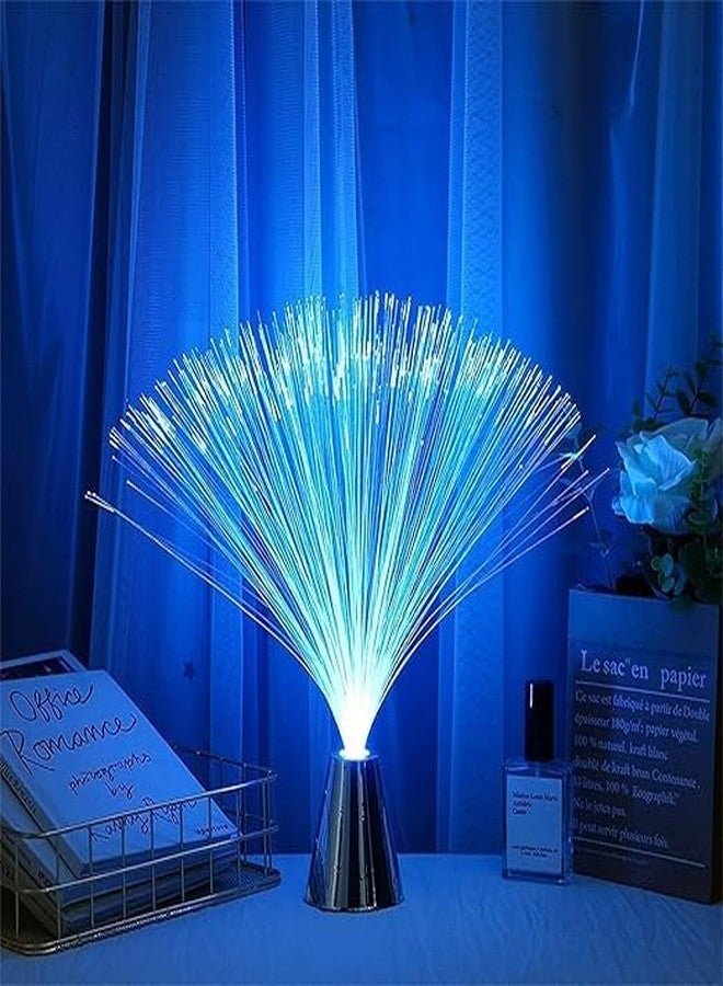 ABUDIT 1 PCS Fiber Optic LAMP Mood Novelty Lamps Lighting Glacier Lite with Color-Changing Crystals Base Fiber Optic Fountain Night Light Calming Lamp Christmas - Image 2