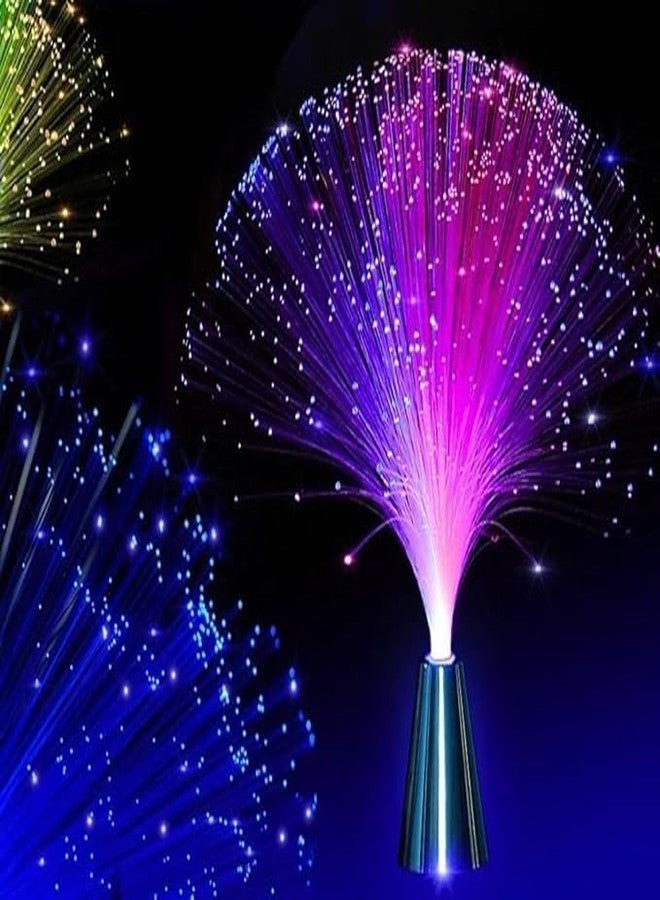 ABUDIT 1 PCS Fiber Optic LAMP Mood Novelty Lamps Lighting Glacier Lite with Color-Changing Crystals Base Fiber Optic Fountain Night Light Calming Lamp Christmas - Image 1