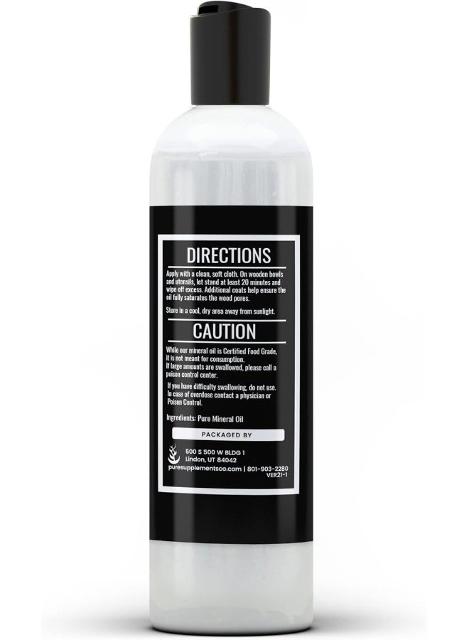 PURE ORIGINAL INGREDIENTS Pure Organic Ingredients Mineral OilFood GradeFor Cutting BoardsButcher BlocksCountertopsWood Utensils (4 Oz) - Image 2
