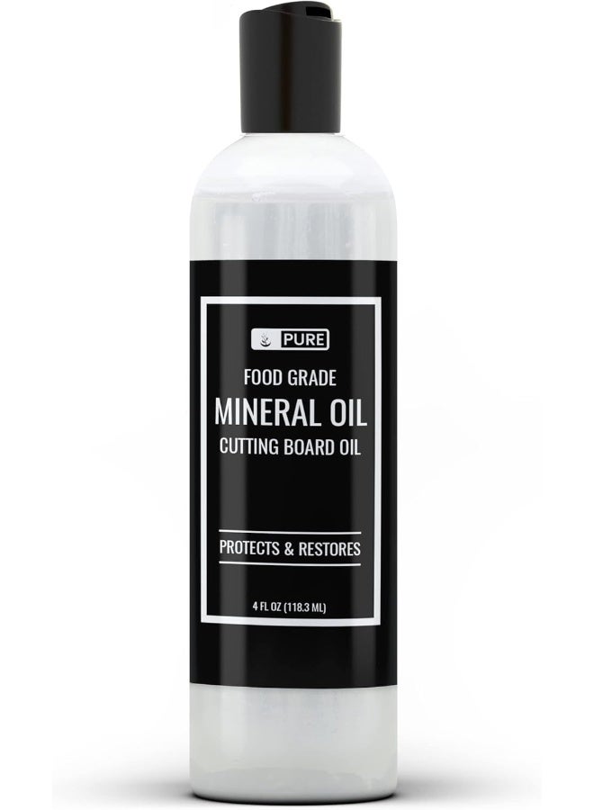 PURE ORIGINAL INGREDIENTS Pure Organic Ingredients Mineral OilFood GradeFor Cutting BoardsButcher BlocksCountertopsWood Utensils (4 Oz) - Image 1