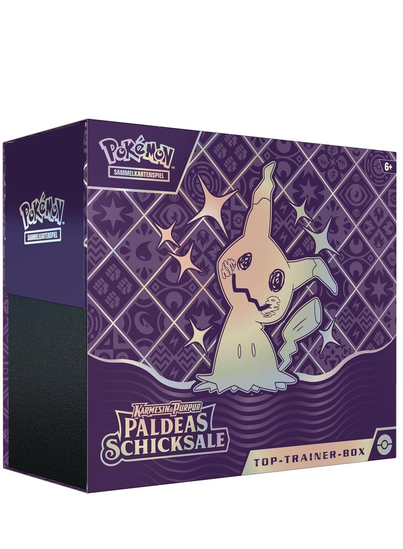 Pokemon Pokémon - Trading Card Game: Top Trainer Box Crimson & Purple - Paldea's Fates (9 Booster Packs, 1 Holographic Full Screen Promo Card & Accessories) - Image 1
