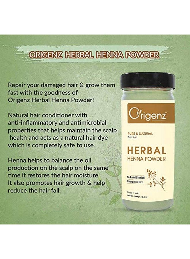 Origenz Premium Herbal HENNA Powder for Hair 100gm (Pack of 1) - Image 4