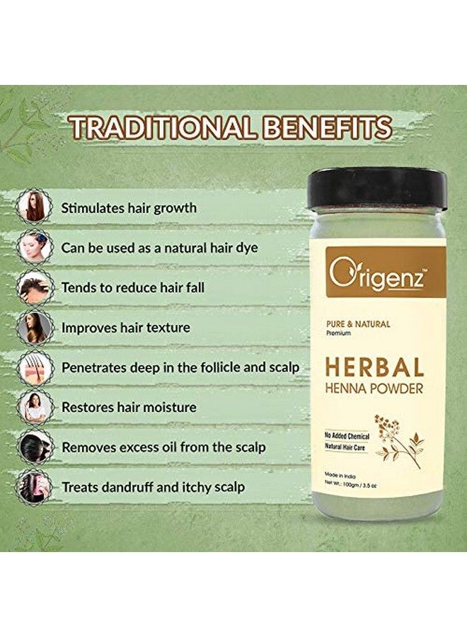 Origenz Premium Herbal HENNA Powder for Hair 100gm (Pack of 1) - Image 5