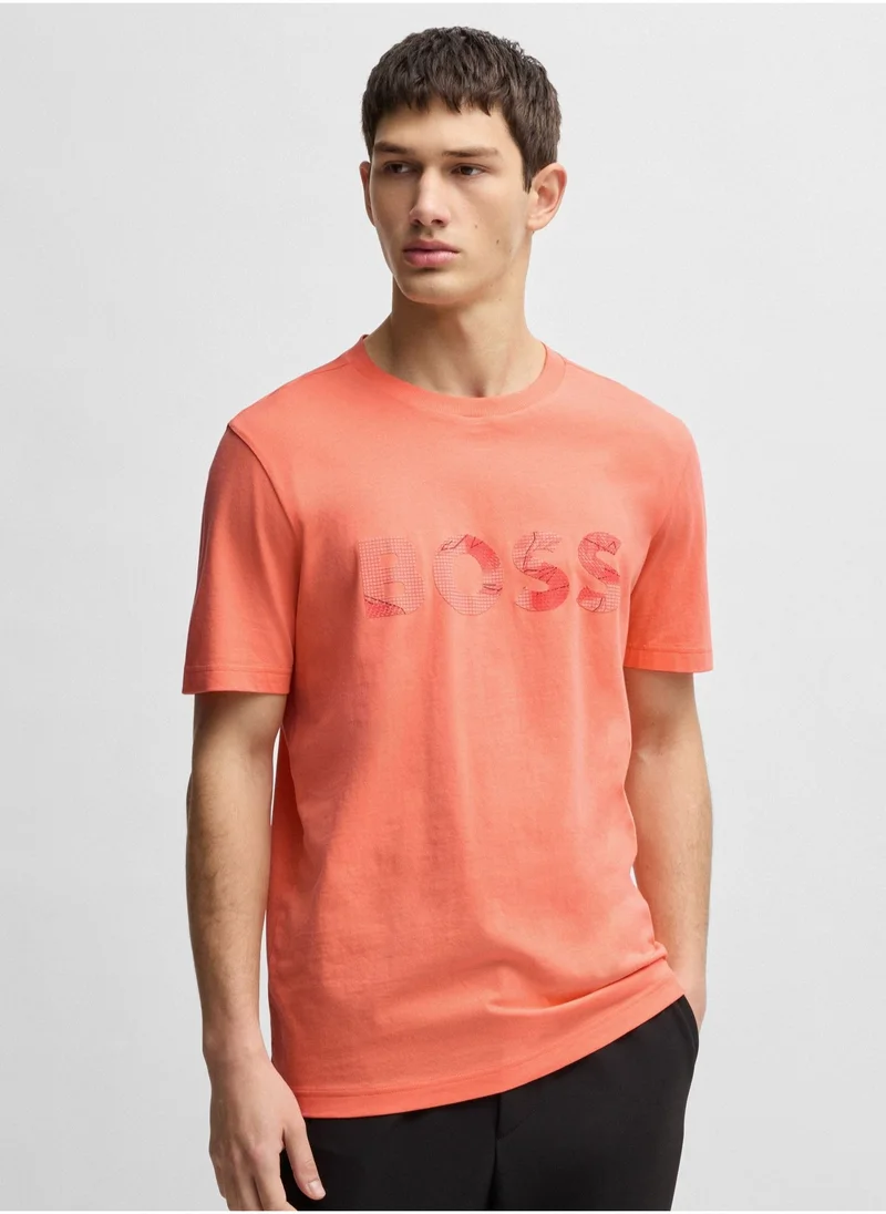 BOSS Cotton-jersey T-shirt with logo print