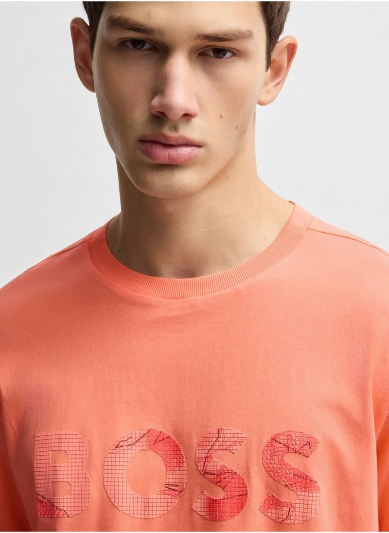 BOSS Cotton-jersey T-shirt with logo print