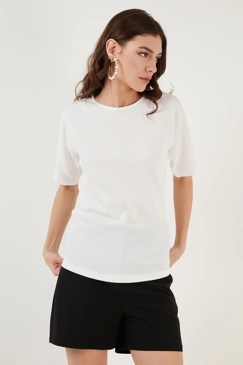 ليلا Bürümcük Relaxed Cut Crew Neck Blouse Women's Blouse 5864975