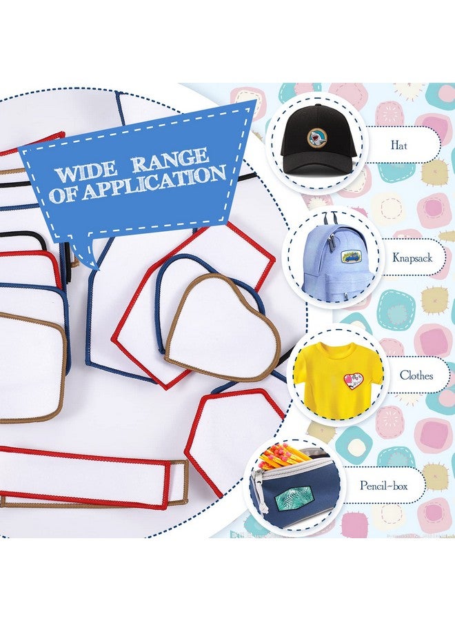 Juinte 140 Pieces Sublimation Patches Blank Hat Patches Sublimation Patches Blank for Hats Hat Patches Blank Patches for Clothes Hat Dress Patch (Black, Blue, Red, Khaki) - Image 3