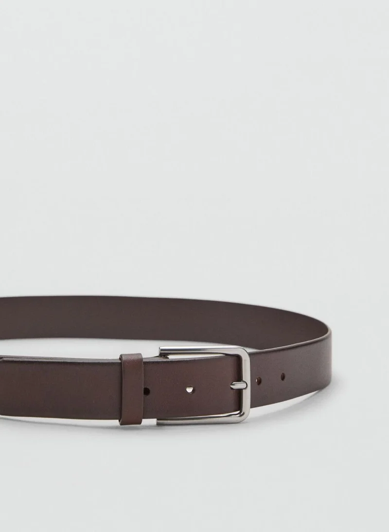 Mango Man  Buckle leather belt for Men | Best Price UAE