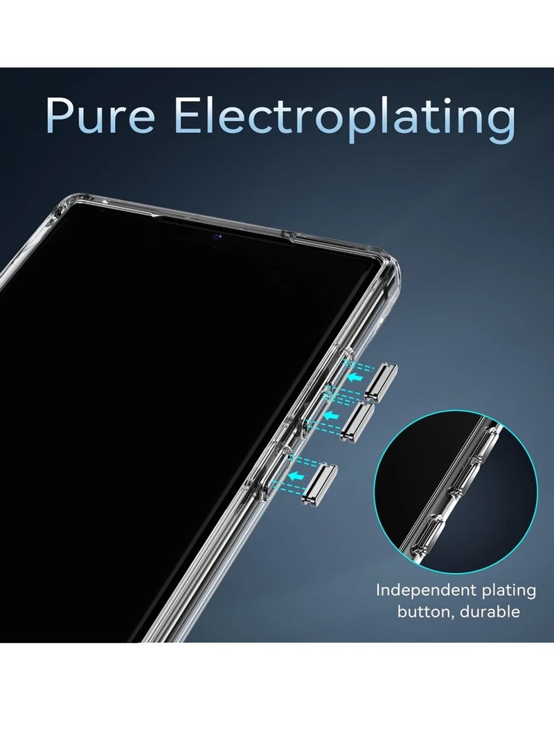 دبليو تيك غطاء حماية من السيليكون المقاوم للضوء من سلسلة SO COOL لهاتف سامسونج جالاكسي S24 Ultra 5G 2024 فضي/أسود/برتقالي - Image 4