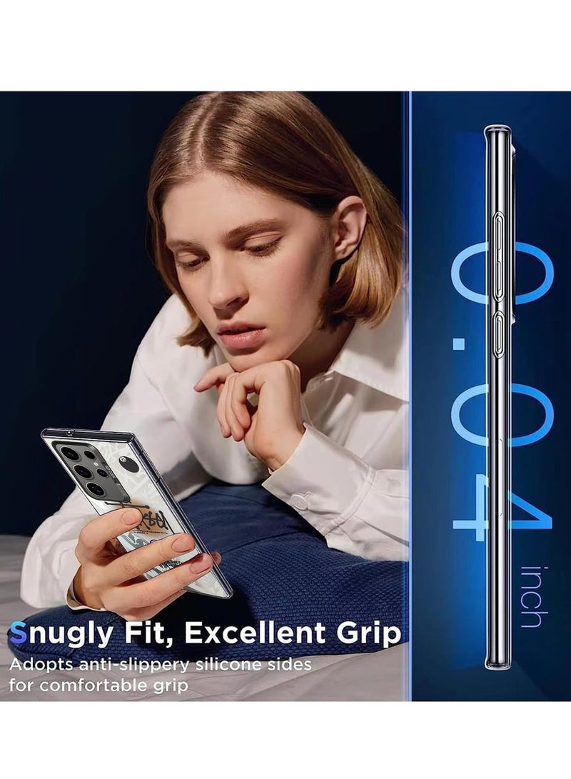 دبليو تيك غطاء حماية من السيليكون المقاوم للضوء من سلسلة SO COOL لهاتف سامسونج جالاكسي S24 Ultra 5G 2024 فضي/أسود/برتقالي - Image 5