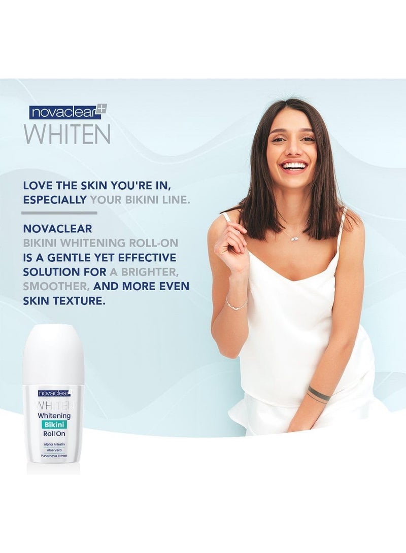 Novaclear Whitening Bikini Roll-On – Brightening Deodorant for Dark Spots with Alpha Arbutin & Aloe Vera – 50 ML - Image 4