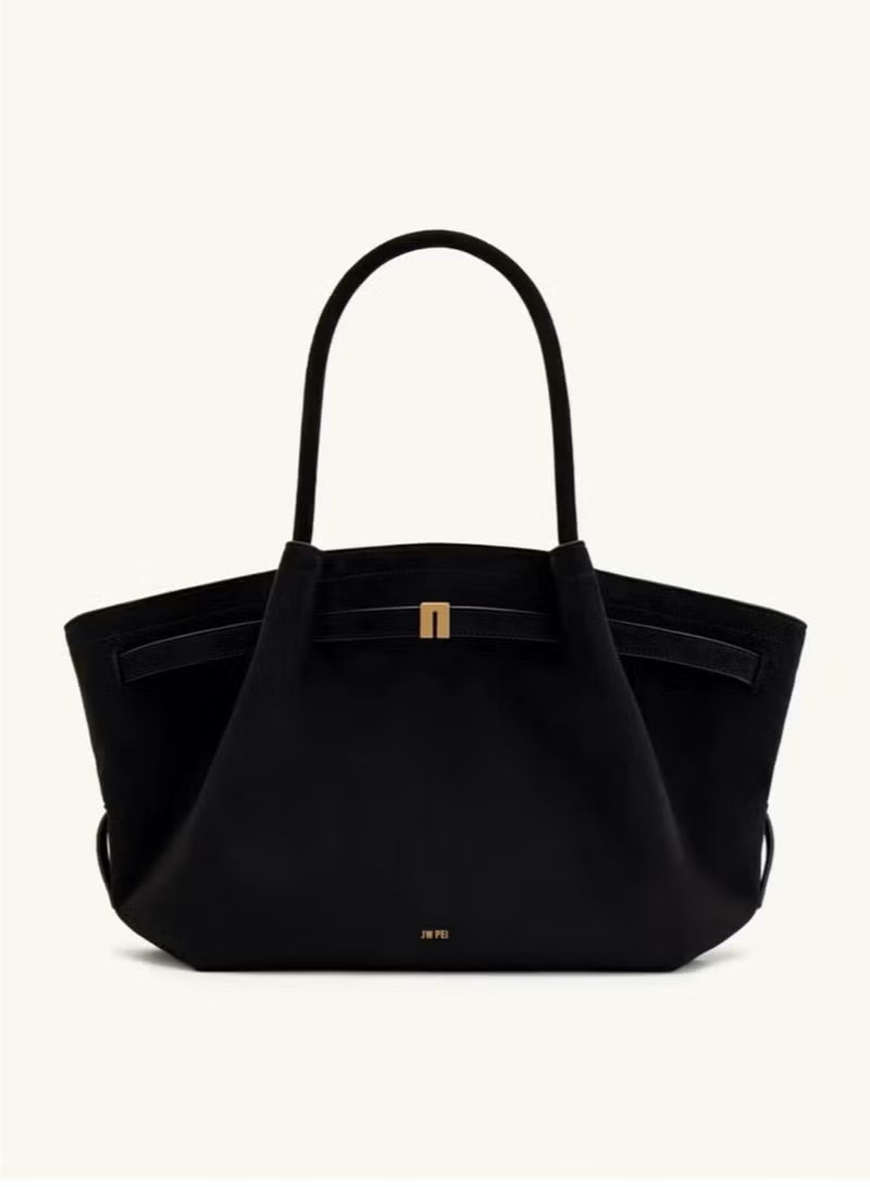 JW PEI PEI Hana Imitation Suede Tote bag black - Image 5