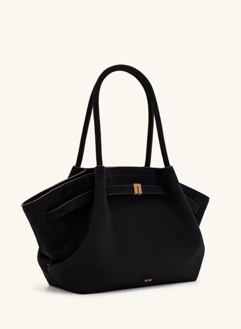 JW PEI PEI Hana Imitation Suede Tote bag black - Image 4