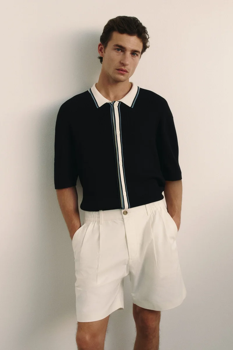 H&M Regular Fit Rib-knit shirt