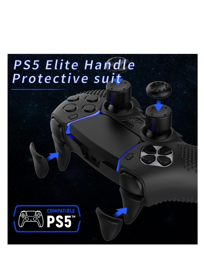 YOKA PS5 Edge Controller Cover, Protective Case for Playstation 5 Edge Controller, PS5 Controller Skin for Playstation 5 DualSense Wireless Edge Controller with 4PCS Thumb Grip Caps+L2 R2 Trigger Extender - Image 3