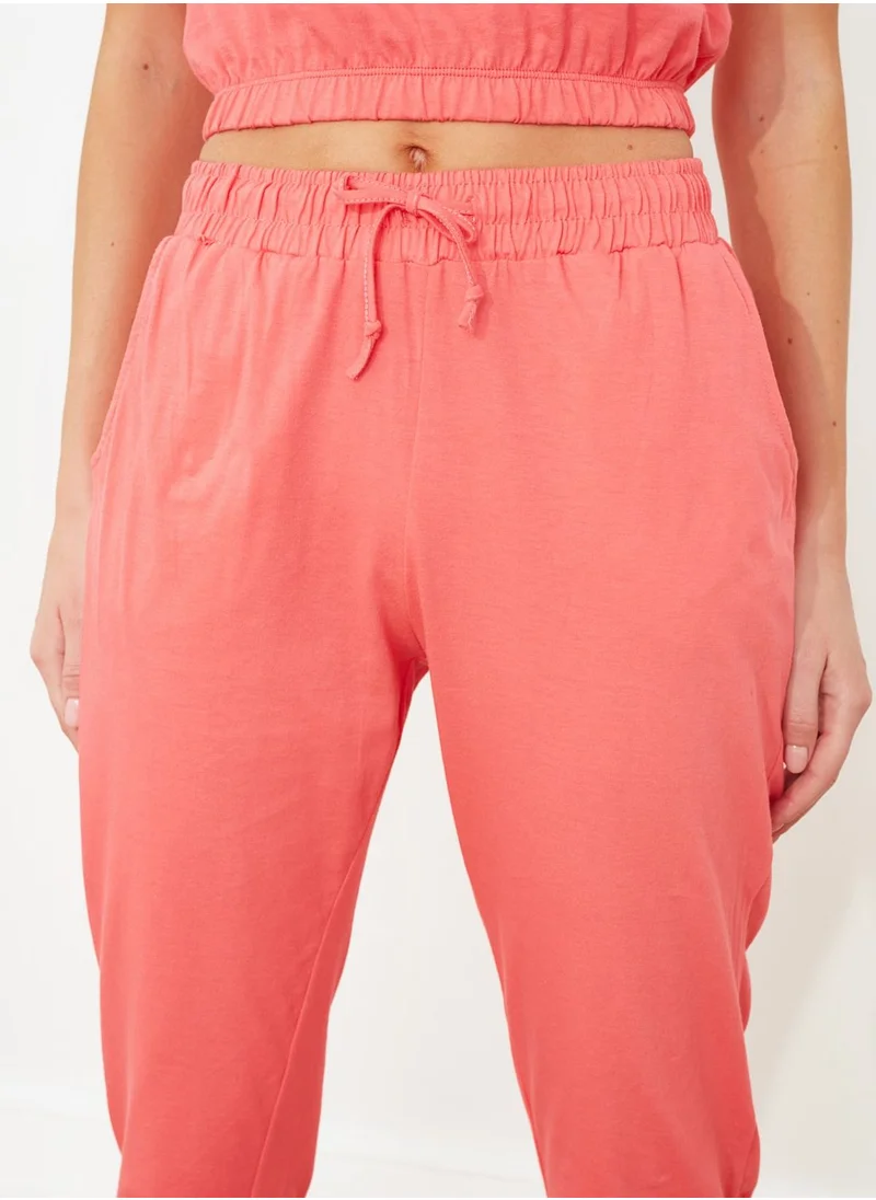 trendyol Printed Knitted Pajama Set