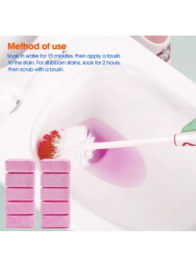 12 من أقراص تنظيف المرحاض الفعّالة – أقراص تنظيف فوافير المرحاض لإزالة البقع والتراكم العنيد – تعطير المرحاض وإزالة الروائح الكريهة – تنظيف المرحاض بسهولة دون مجهود – أقراص تنظيف المرحاض اليومية للحفاظ على وعاء المرحاض نظيف وصحي - Image 2