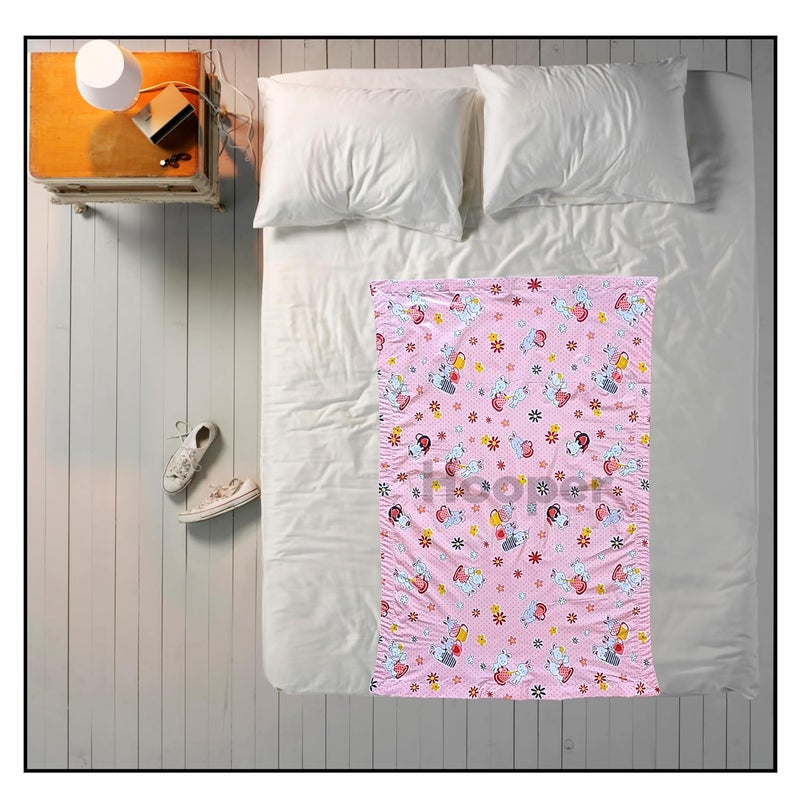 Hooper Water Proof Bed Protector for Baby Urine - Plastic Sheet for Bed Wetting -Thin, Soft, Easy to Fold & Carry, Large Size, 1 Piece, Assorted Trendy Prints, Design2 - Image 3