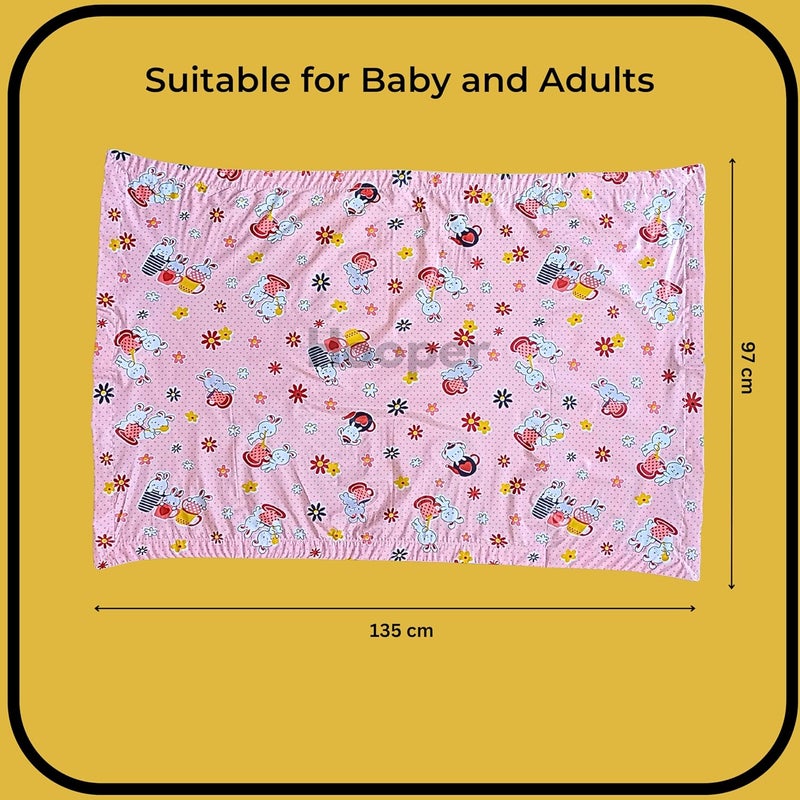 Hooper Water Proof Bed Protector for Baby Urine - Plastic Sheet for Bed Wetting -Thin, Soft, Easy to Fold & Carry, Large Size, 1 Piece, Assorted Trendy Prints, Design2 - Image 4