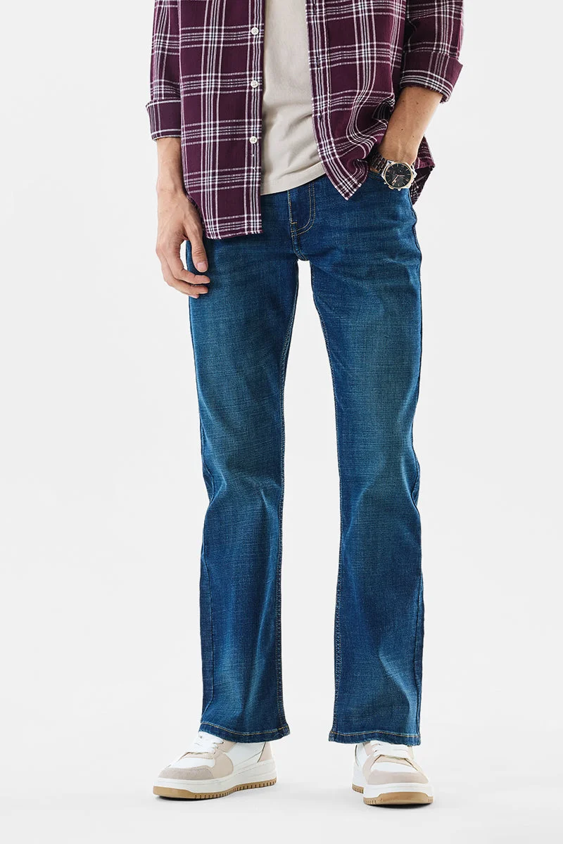 سنيتش Bootcut Washed Stretch Jeans