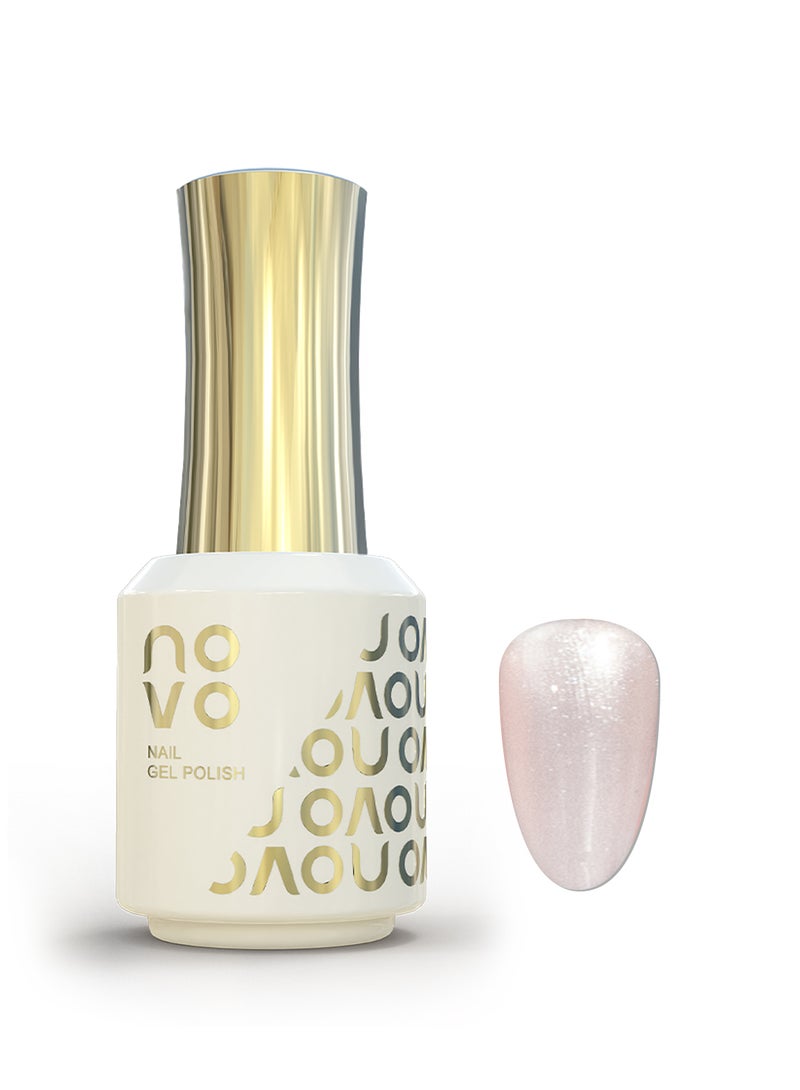 Novo Rubber Base Gel, 2 in 1 Gel Nail Polish Soak Off UV LED Nail Lamp, Nail Art Design for Women 12ml NB61# Pearl White - Image 1