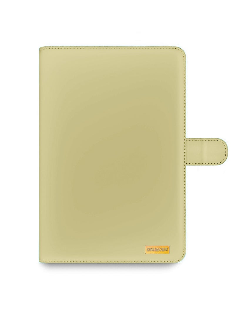 OMAKER PU Leather Magnetic Closure Flip Case Cover For Lenovo Tab P11 / P11 Plus 4G 2021 Gold - Image 2