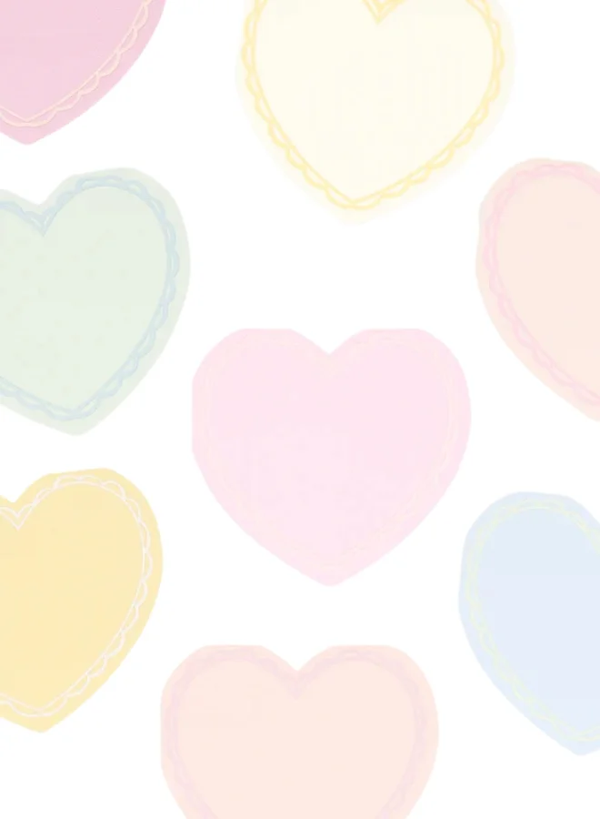 Meri Meri Pastel Heart Small Napkins