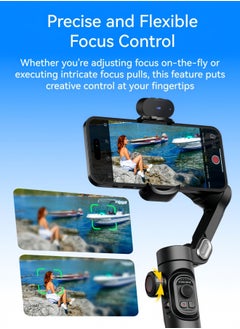 AOCHUAN Smart XE AI Gimbal Stabilizer for iPhone Android with 7.0 Anti-Shake AI Tracking Sensor & Focus Wheel for Video Recording  - Image 5