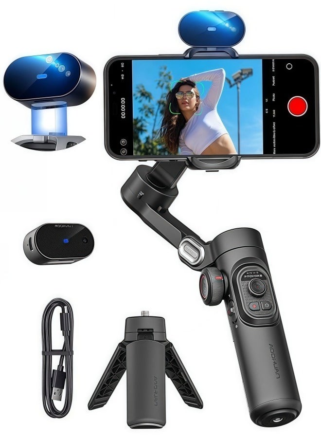 AOCHUAN - Smart XE AI Gimbal Stabilizer for iPhone Android with 7.0 Anti-Shake AI Tracking Sensor & Focus Wheel for Video Recording - Image 1