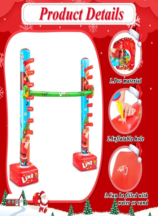 Threan 60 Inch Christmas Inflatable Limbo Xmas Party Game Limbo for Holiday Adults Fun Stick Toys for Christmas Birthday Indoor Outdoor Party Games Picnic Pool - Image 5