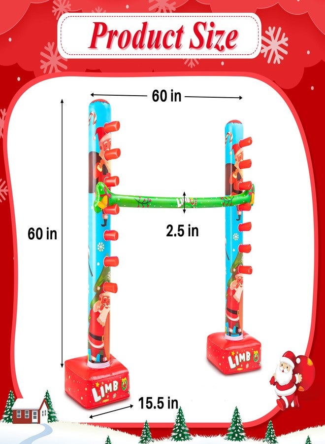 Threan 60 Inch Christmas Inflatable Limbo Xmas Party Game Limbo for Holiday Adults Fun Stick Toys for Christmas Birthday Indoor Outdoor Party Games Picnic Pool - Image 3