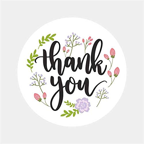 Edulearnable 2 inches Thank You Stickers Self Adhesive | Gloss Laminated | Round (5cm) Sticker for Small Business & Packaging (100nos) - Image 4
