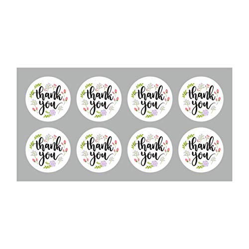 Edulearnable 2 inches Thank You Stickers Self Adhesive | Gloss Laminated | Round (5cm) Sticker for Small Business & Packaging (100nos) - Image 3