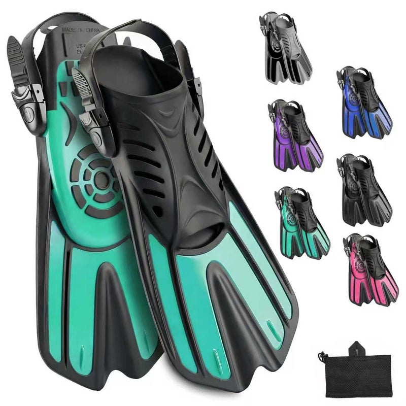 SACBOLA Diving fins Snorkeling Gear for Adults Snorkel fins Swim fins Open Adjustable Men Women Children Swim Flippers - Image 2