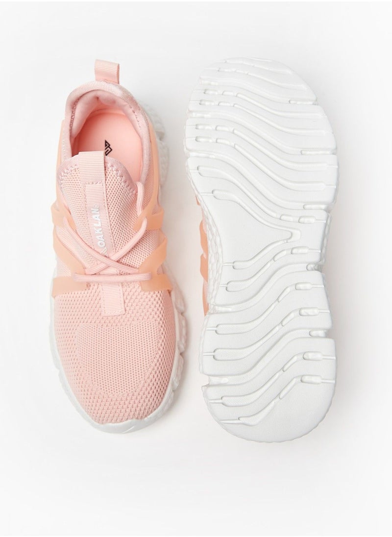 Oaklan by Shoexpress - Textured Slip On Sports Shoes Pink - Image 1