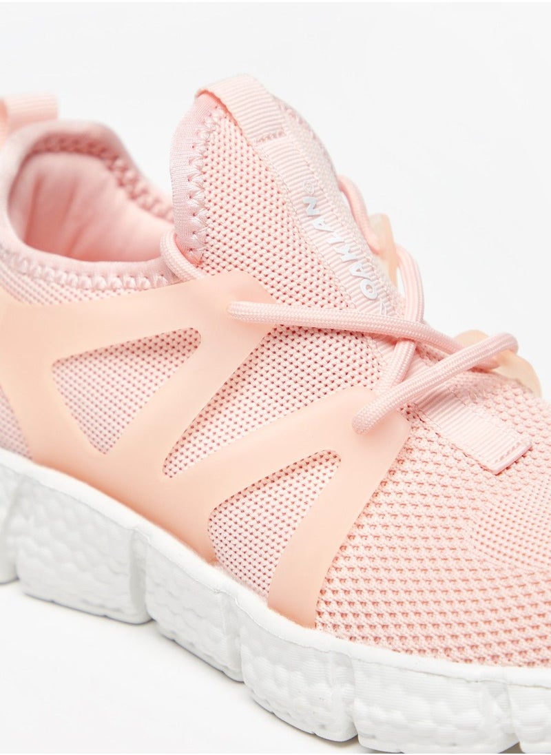 Oaklan by Shoexpress - Textured Slip On Sports Shoes Pink - Image 1