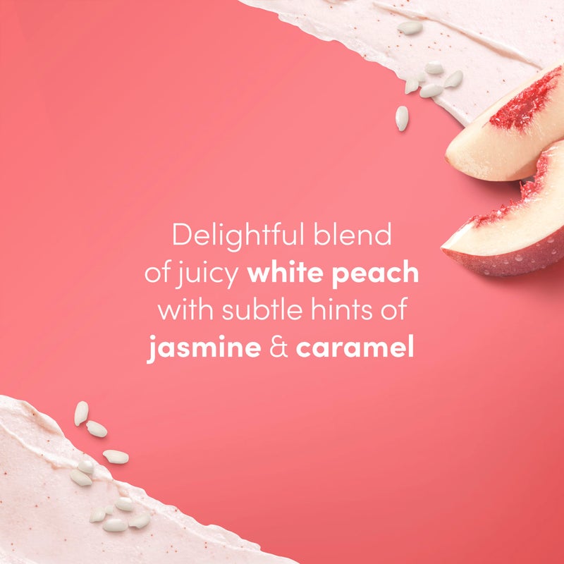 Dove White Peach & Crushed Rice Body Scrub Exfoliates and Deeply Nourishes for Smooth, Radiant Skin 15 oz - Image 4