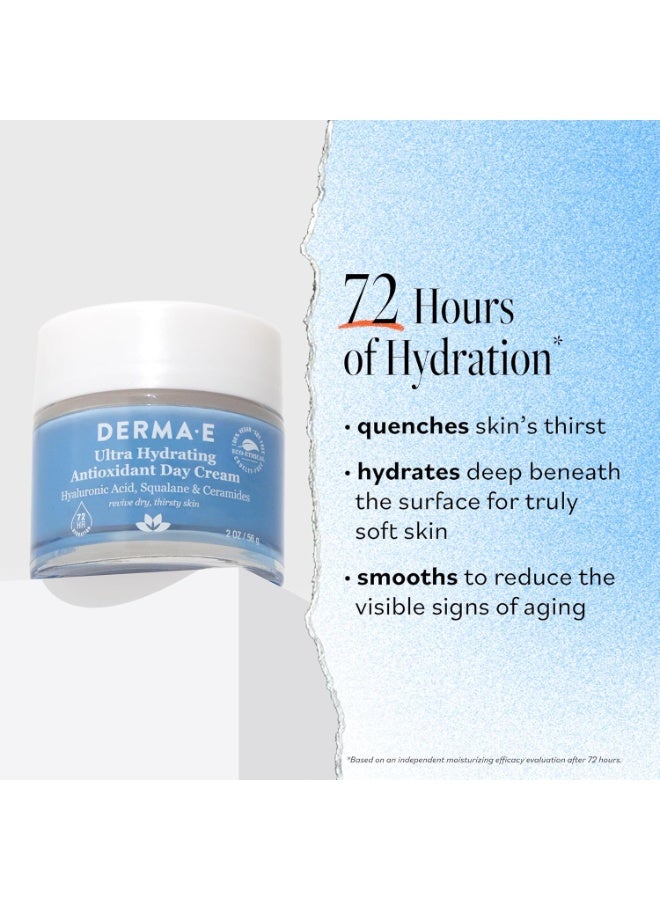 derma-e Derma E Ultra Hydrating Antioxidant Day Cream â€“ Face Moisturizer with Hyaluronic Acid, Squalane, and Ceramides to Smooth and Nourish, Hydrating Face Moisturizer for Sensitive Skin, 2 Fl Oz - Image 3
